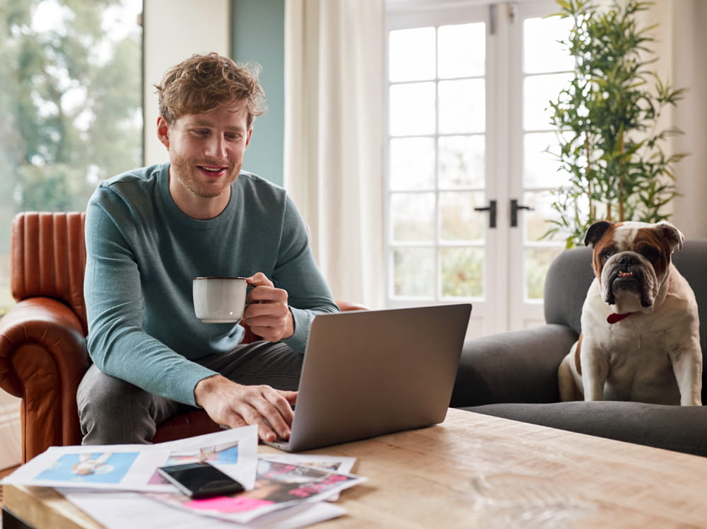 self-employed working from home